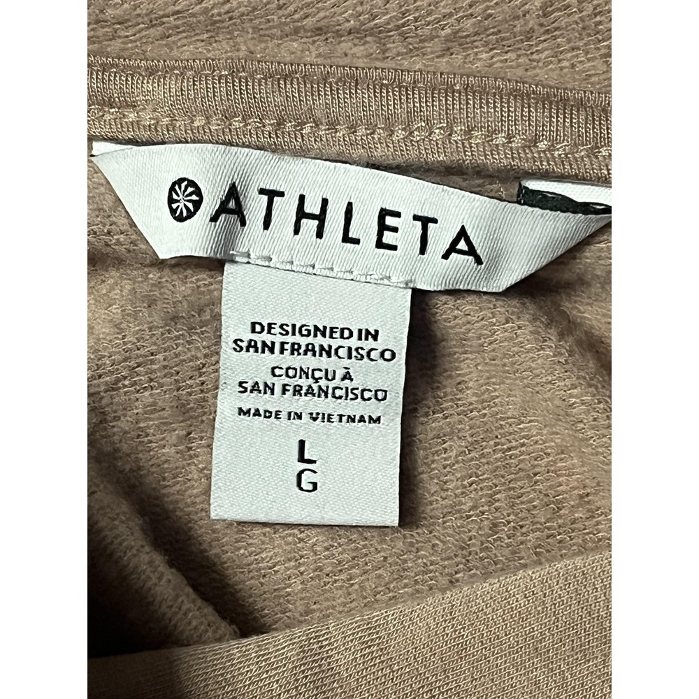 Athleta Hoodie Womens Large Pink Balance Pullover Kangaroo Pocket Super Soft - Picture 4 of 9
